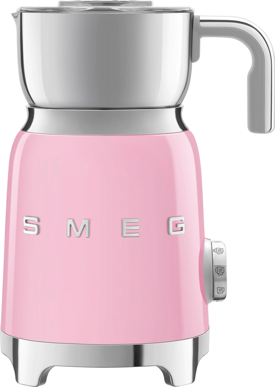 کف شیر ساز اسمگ ایتالیا مدل SMEG MFF01PKEU - رنگ صورتی - طراحی رترو دهه ۵۰